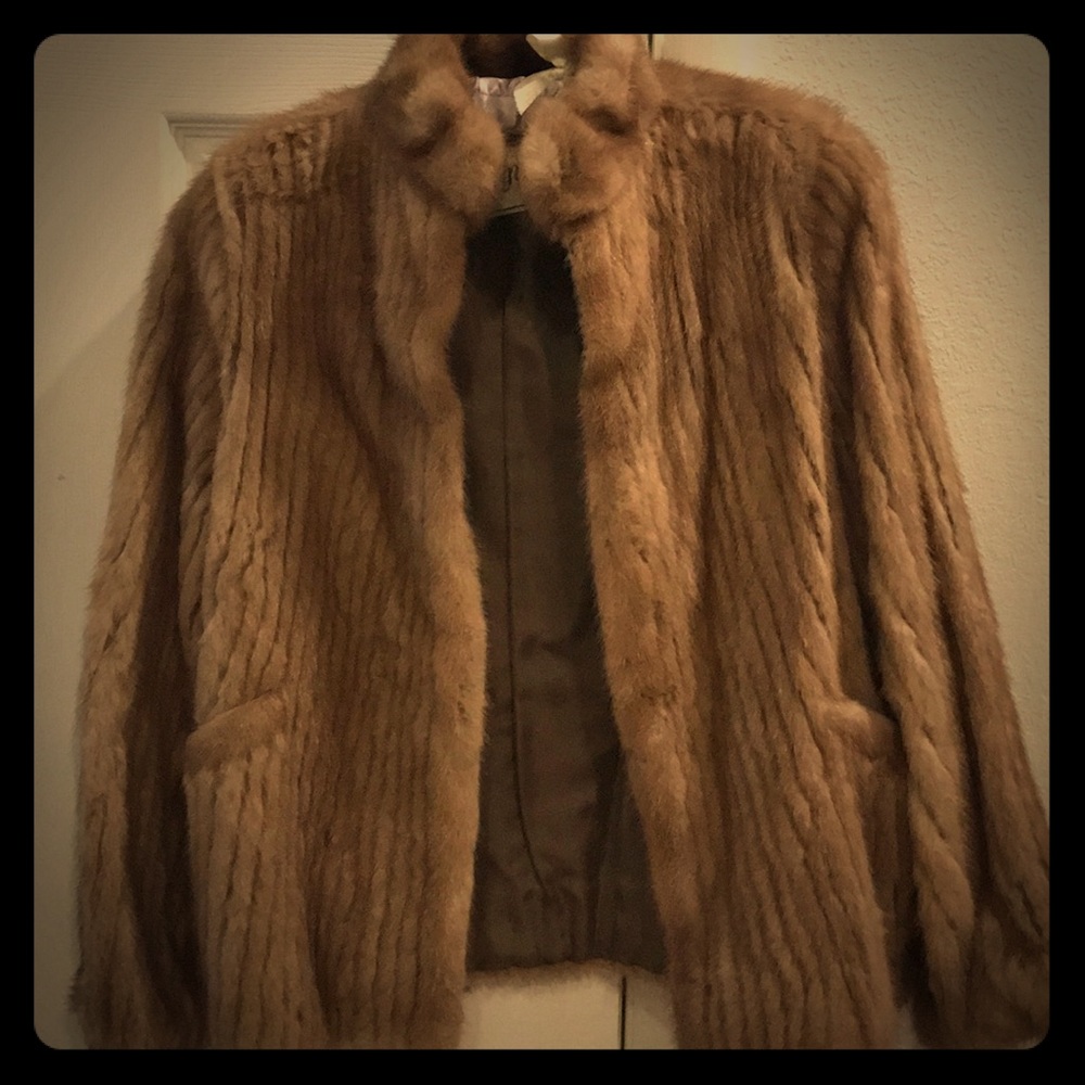 *VINTAGE* Mink fur coat in brown/tan by Amters